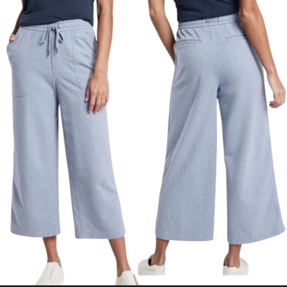 Athleta Farallon Heathered Wide Crop Pants Size 24